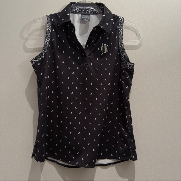 Belyn Key Tops - Belyn Key Mid Ocean Golf Club Bermuda Paisley Polo Shirt Size Small Women’s